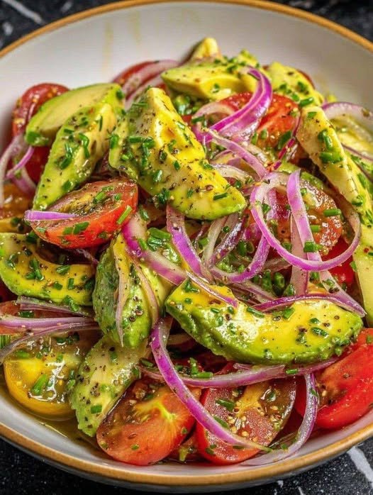 Easy Avocado Tomato Onion Salad
