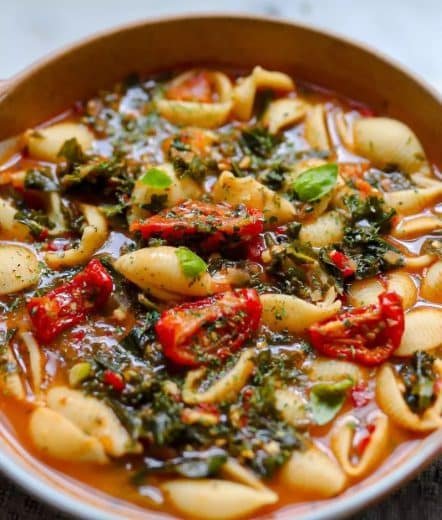 Sun-Dried Tomato Pasta Soup — The Richest, Most Deeply Flavored Vegan Dinner You Will Make All Winter sun dried tomato pasta soup
