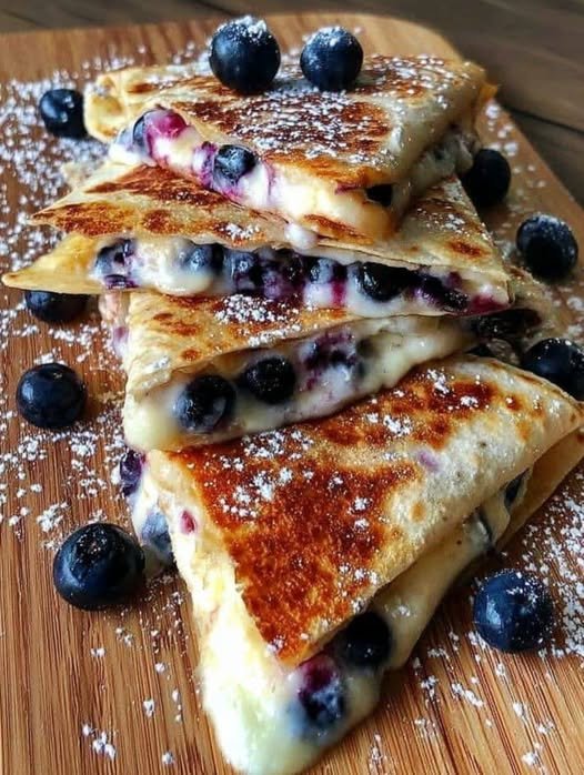 vegan blueberry quesadillas