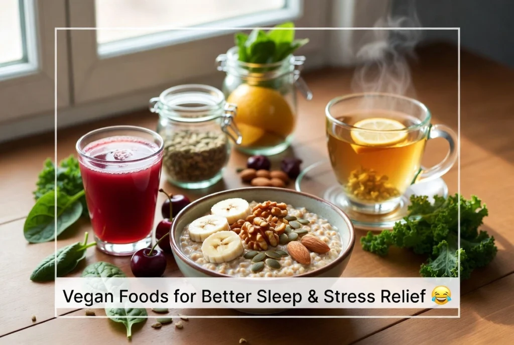 vegan food for better sleep and stress relief